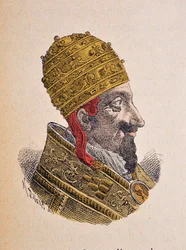 Porträt von Papst Alexander VIII. (1689-1691) (spätere Kolorierung)